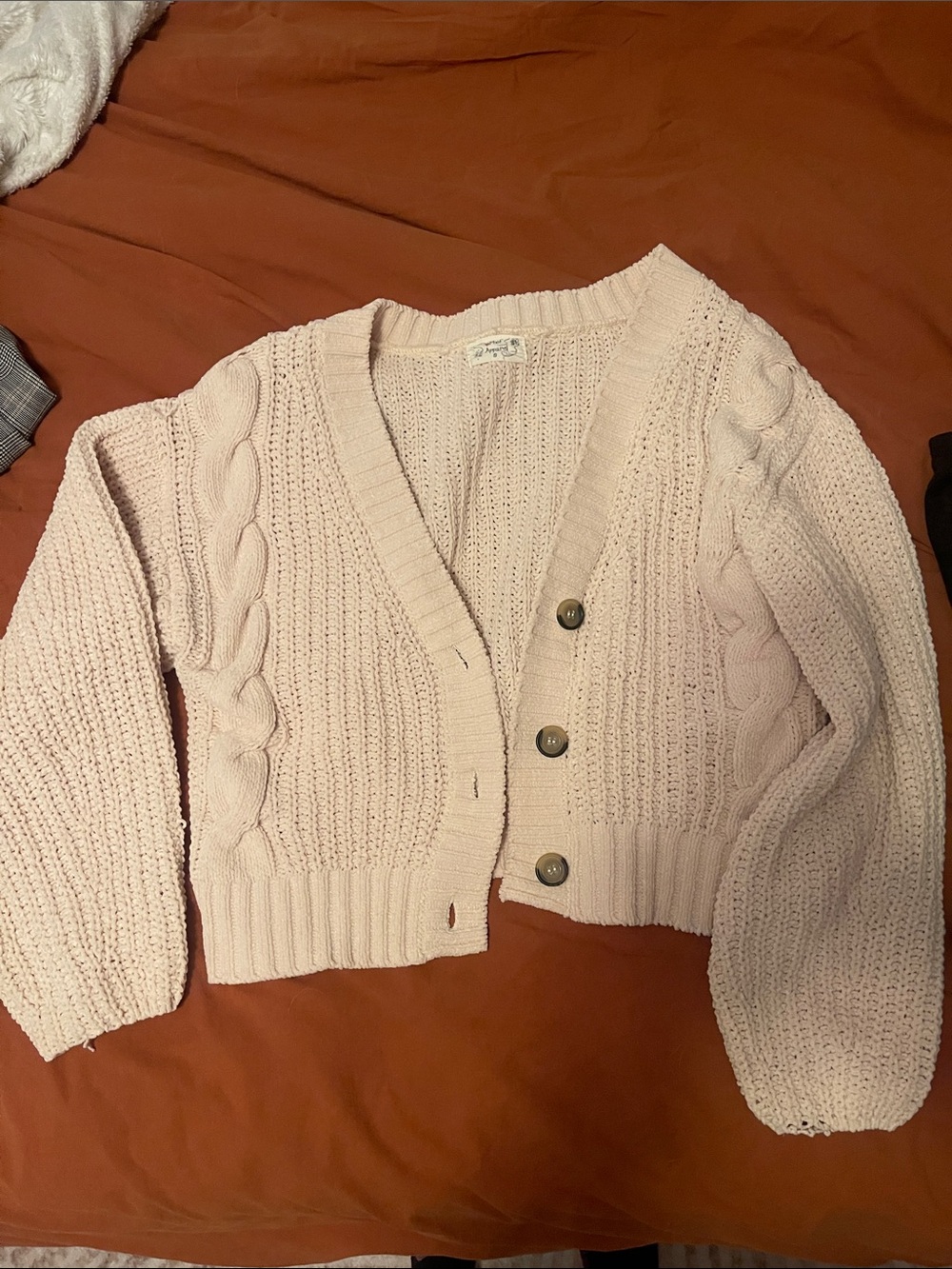 2 for 15$// Cozy Cable Knit Cropped Cardigan Sweater -